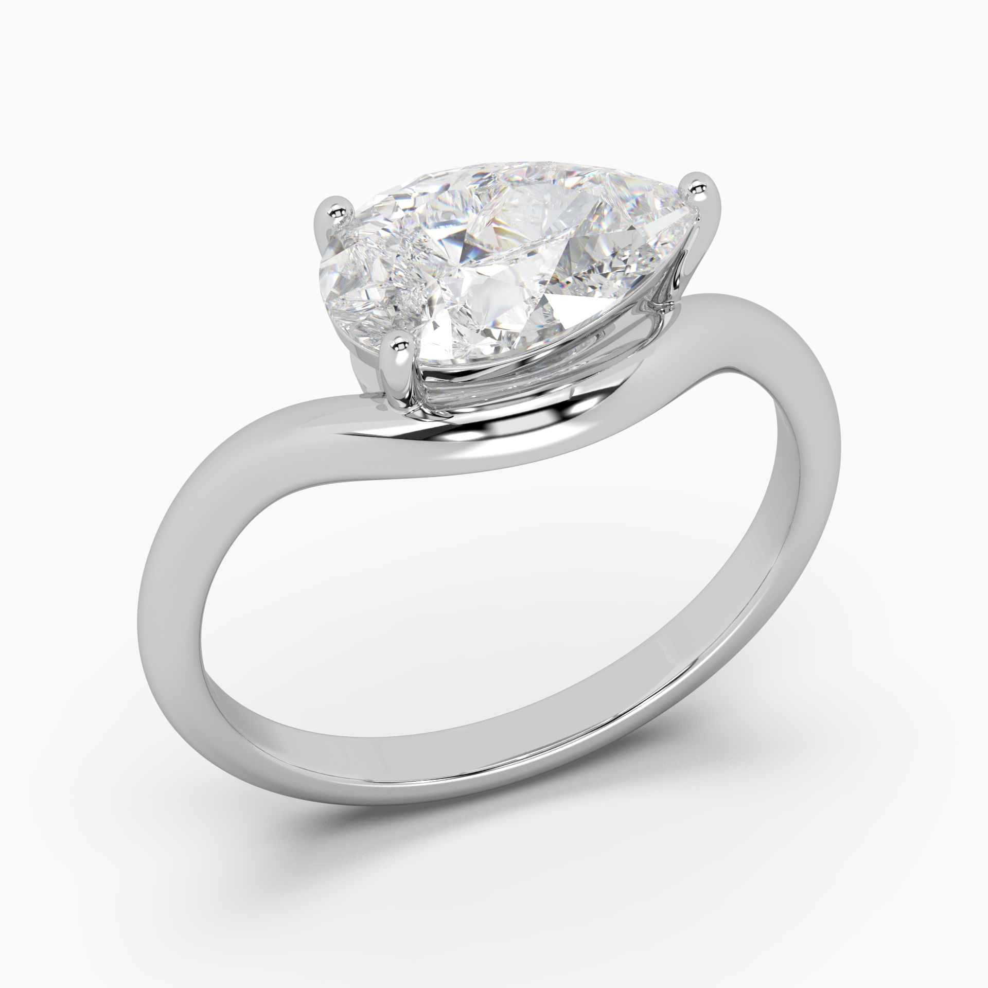 White gold ring with diamond SOLO by Elina Svitolina <span>6004</span>